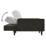 Casa si Gradina - Mobilier - Canapele si coltare - Canapele - Canapea extensibila cu 2 locuri, gri inchis, catifea - Infinity.ro