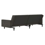 Casa si Gradina - Mobilier - Canapele si coltare - Canapele - Canapea extensibila cu 2 locuri, gri inchis, catifea - Infinity.ro