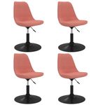 Casa si Gradina - Mobilier - Scaune si fotolii - Scaune - Scaune de bucatarie pivotante, 4 buc, roz, catifea - Infinity.ro