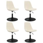 Casa si Gradina - Mobilier - Scaune si fotolii - Scaune - Scaune de bucatarie pivotante, 4 buc., crem, catifea - Infinity.ro
