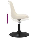 Casa si Gradina - Mobilier - Scaune si fotolii - Scaune - Scaune de bucatarie pivotante, 4 buc., crem, catifea - Infinity.ro