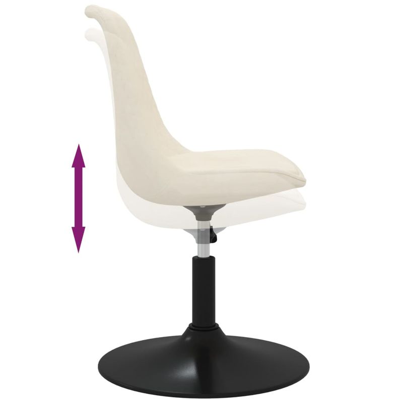 Casa si Gradina - Mobilier - Scaune si fotolii - Scaune - Scaune de bucatarie pivotante, 4 buc., crem, catifea - Infinity.ro
