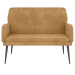 Casa si Gradina - Mobilier - Canapele si coltare - Banchete - Banca, maro, 108x79x79 cm, catifea - Infinity.ro