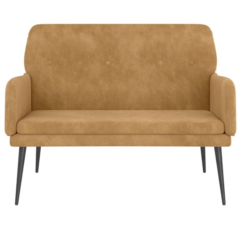 Casa si Gradina - Mobilier - Canapele si coltare - Banchete - Banca, maro, 108x79x79 cm, catifea - Infinity.ro