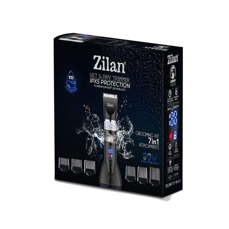 Ingrijire personala si Cosmetice - Aparate & accesorii ingrijire personala - Aparate de ras si tuns - Aparate de tuns - Aparat de tuns Zilan ZLN8931 7 in 1, rezistent la apa, dimensiune de taiare reglabila - Infinity.ro