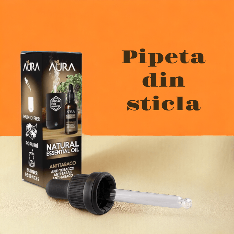 Casa si Gradina - Decoratiuni - Aromaterapie si lumanari - Uleiuri esentiale aromaterapie - Ulei esential aromaterapie Aura, special pentru umidificatoare si difuzoare, Antitabac 25 ml - Infinity.ro
