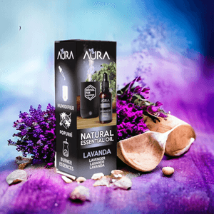 Ulei esential aromaterapie Aura, special pentru umidificatoare si difuzoare, Lavanda 25 ml
