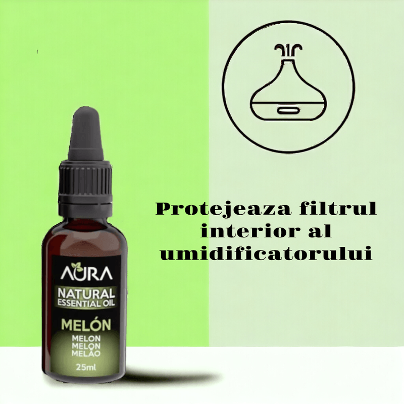 Casa si Gradina - Decoratiuni - Aromaterapie si lumanari - Uleiuri esentiale aromaterapie - Ulei esential aromaterapie Aura, special pentru umidificatoare si difuzoare, Pepene galben 25 ml - Infinity.ro