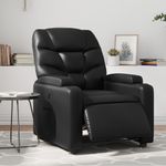 Casa si Gradina - Mobilier - Scaune si fotolii - Fotolii - Fotoliu rabatabil electric, negru, piele ecologica - Infinity.ro