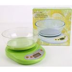 Casa si Gradina - Bucatarie si vesela - Ustensile bucatarie - Ustensile de masurat de bucatarie - Cantar pentru bucatarie , bol inclus , greutate maxima 5 Kg , display LCD , inchidere automata, verde - Infinity.ro