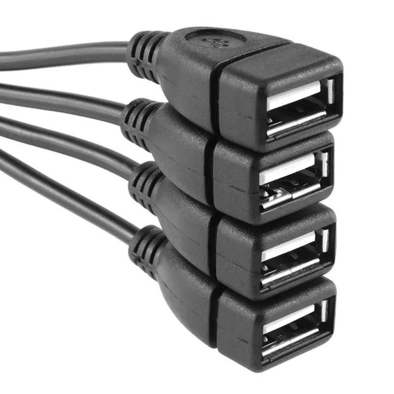 Auto si Moto - Electrice auto - Alte accesorii electrice auto - Hub USB 2.0 cu 4 port-uri,Calitate Premium,Negru - Negru - Infinity.ro