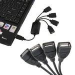 Auto si Moto - Electrice auto - Alte accesorii electrice auto - Hub USB 2.0 cu 4 port-uri,Calitate Premium,Negru - Negru - Infinity.ro