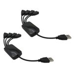 Auto si Moto - Electrice auto - Alte accesorii electrice auto - Hub USB 2.0 cu 4 port-uri,Calitate Premium,Negru - Negru - Infinity.ro