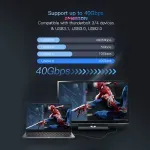 Laptop, Telefoane si Tablete - Telefoane mobile si accesorii - Accesorii Telefoane - Cabluri si adaptoare telefoane - Cablu Date si Incarcare Tip C 100W-240W USB-C 4.0 Emeszon®, Audio Video 8K 4K 60Hz 40 Gbps Type-C x 2, 20V 5A, 1m, negru - Infinity.ro