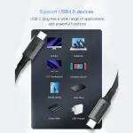 Laptop, Telefoane si Tablete - Telefoane mobile si accesorii - Accesorii Telefoane - Cabluri si adaptoare telefoane - Cablu Date si Incarcare Tip C 100W-240W USB-C 4.0 Emeszon®, Audio Video 8K 4K 60Hz 40 Gbps Type-C x 2, 20V 5A, 1m, negru - Infinity.ro