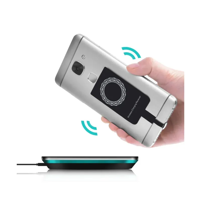 Laptop, Telefoane si Tablete - Telefoane mobile si accesorii - Accesorii Telefoane - Incarcatoare telefoane - Incarcator Wireless Receiver Type-A Micro USB Envisage putere 5V / 1A incarcare telefon inductie electromagnetica, negru - Infinity.ro