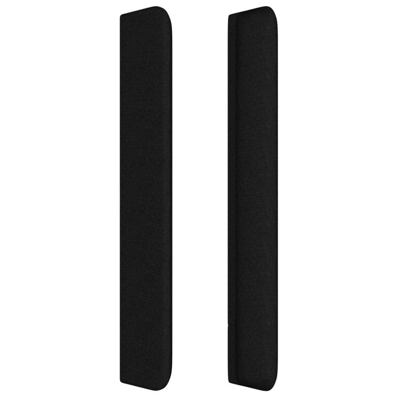 Casa si Gradina - Mobilier - Paturi si accesorii - Accesorii paturi - Tablie de pat cu aripioare, negru, 163x16x118/128 cm, textil - Infinity.ro