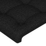 Casa si Gradina - Mobilier - Paturi si accesorii - Accesorii paturi - Tablie de pat cu aripioare, negru, 163x16x118/128 cm, textil - Infinity.ro