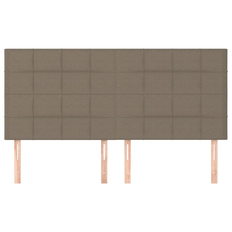 Casa si Gradina - Mobilier - Paturi si accesorii - Accesorii paturi - Tablii de pat, 4 buc, gri taupe, 100x5x78/88 cm, textil - Infinity.ro