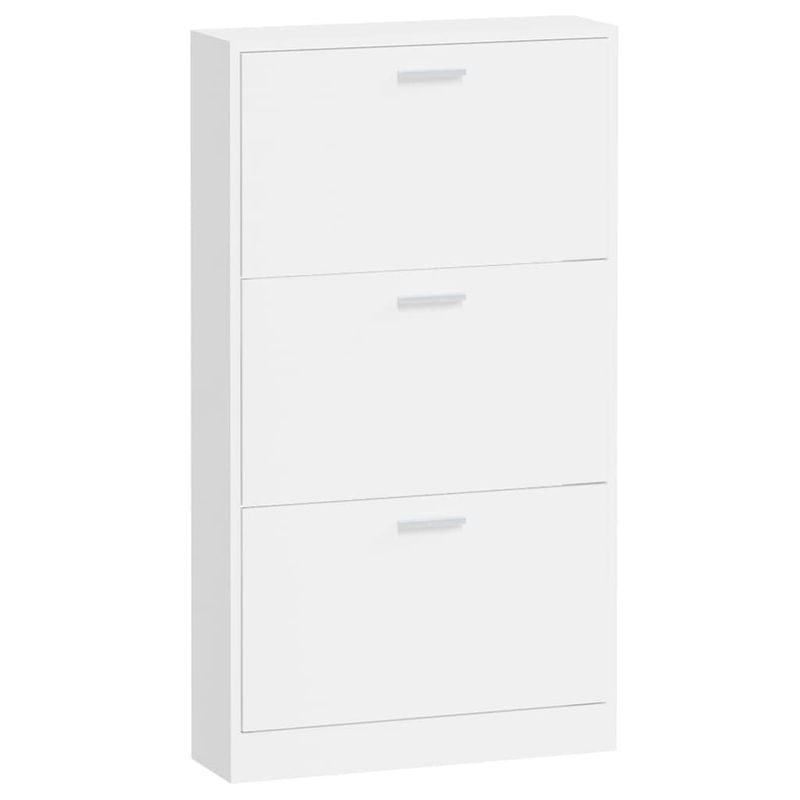 Casa si Gradina - Mobilier - Organizare si depozitare - Organizator incaltaminte - Pantofar, alb extralucios, 59x17x108 cm, lemn compozit - Infinity.ro