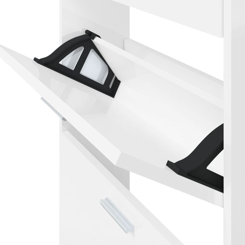 Casa si Gradina - Mobilier - Organizare si depozitare - Organizator incaltaminte - Pantofar, alb extralucios, 59x17x108 cm, lemn compozit - Infinity.ro
