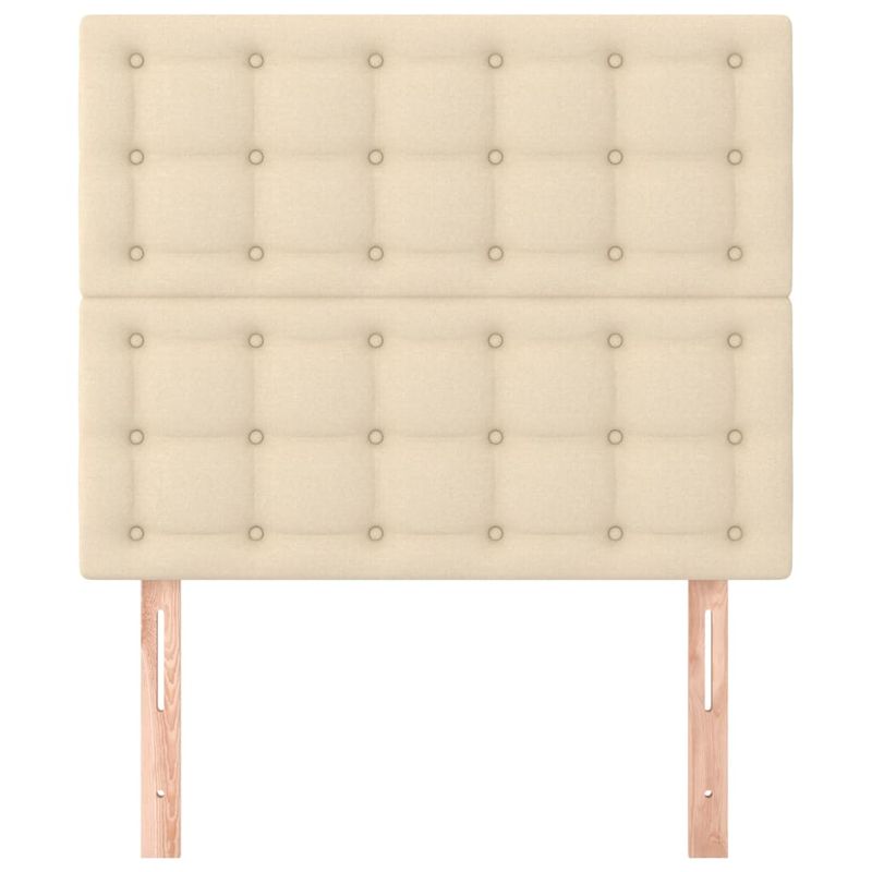 Casa si Gradina - Mobilier - Paturi si accesorii - Accesorii paturi - Tablii de pat, 2 buc, crem, 80x5x78/88 cm, textil - Infinity.ro