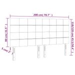 Casa si Gradina - Mobilier - Paturi si accesorii - Accesorii paturi - Tablie de pat cu LED, gri taupe, 200x5x118/128 cm, textil - Infinity.ro