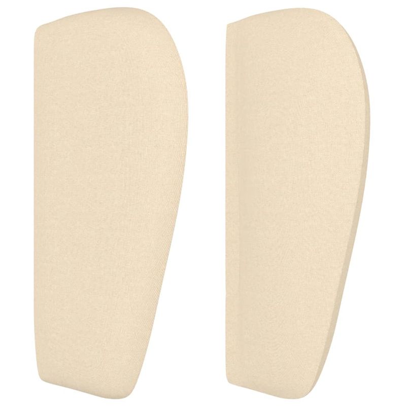 Casa si Gradina - Mobilier - Paturi si accesorii - Accesorii paturi - Tablie de pat cu aripioare crem 163x23x78/88 cm material textil - Infinity.ro