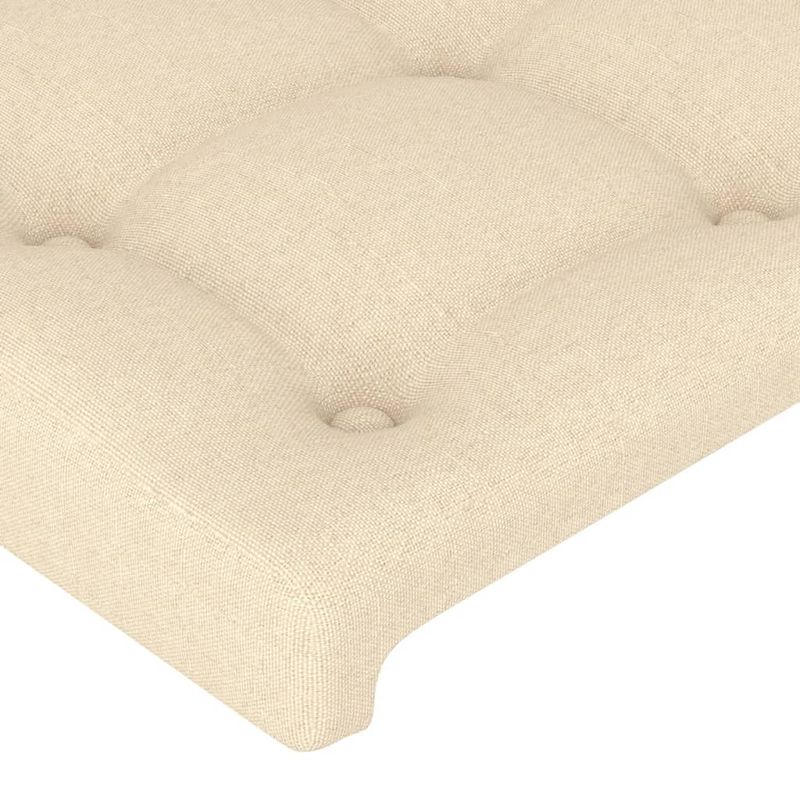 Casa si Gradina - Mobilier - Paturi si accesorii - Accesorii paturi - Tablie de pat cu aripioare crem 163x23x78/88 cm material textil - Infinity.ro