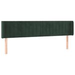 Casa si Gradina - Mobilier - Paturi si accesorii - Accesorii paturi - Tablie de pat cu aripioare verde inchis 163x16x78/88 cm catifea - Infinity.ro