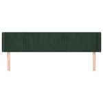 Casa si Gradina - Mobilier - Paturi si accesorii - Accesorii paturi - Tablie de pat cu aripioare verde inchis 163x16x78/88 cm catifea - Infinity.ro