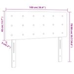 Casa si Gradina - Mobilier - Paturi si accesorii - Accesorii paturi - Tablie de pat cu LED, negru, 100x5x78/88 cm, catifea - Infinity.ro