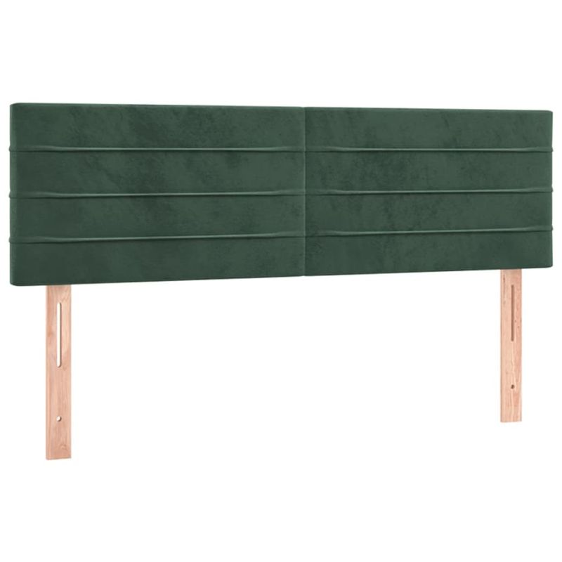 Casa si Gradina - Mobilier - Paturi si accesorii - Paturi - Pat box spring cu saltea, verde inchis, 140x190 cm, catifea - Infinity.ro