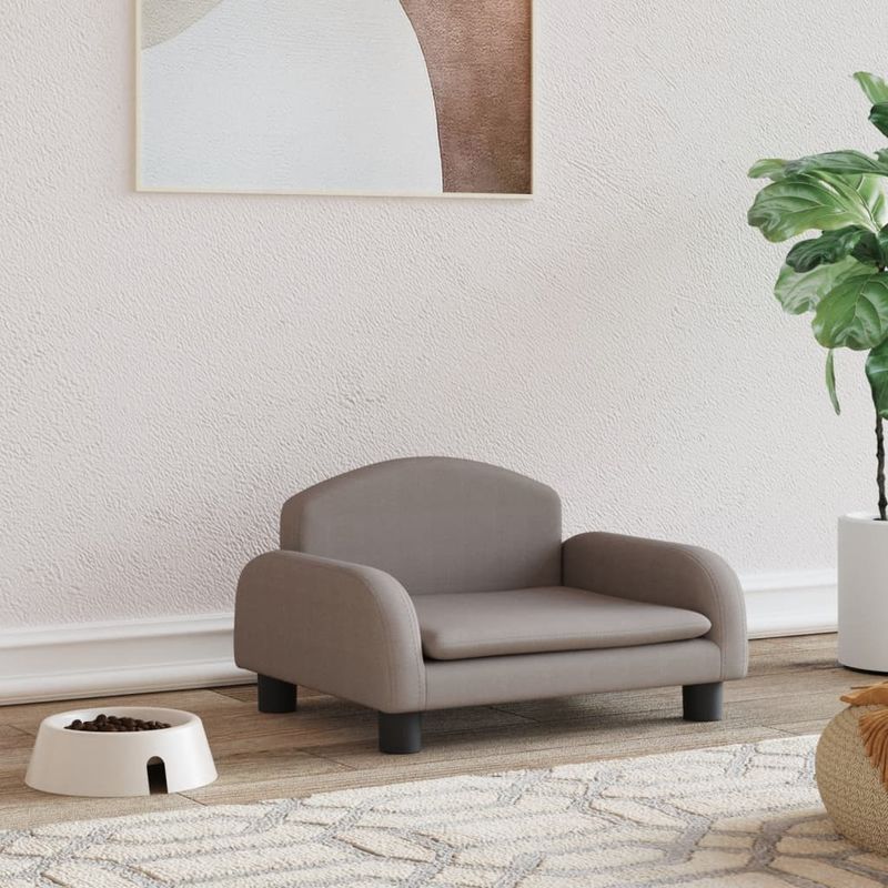 Petshop - Accesorii petshop - Culcusuri si custi - Culcusuri si saltele - Pat de caini, gri taupe, 50x40x30 cm, textil - Infinity.ro