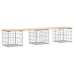 Casa si Gradina - Gradina si terasa - Mobilier exterior - Bancute de gradina - Banca de gradina, design gabion, 203x44x42cm, lemn masiv de pin - Infinity.ro