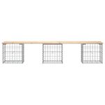 Casa si Gradina - Gradina si terasa - Mobilier exterior - Bancute de gradina - Banca de gradina, design gabion, 203x44x42cm, lemn masiv de pin - Infinity.ro