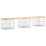Casa si Gradina - Gradina si terasa - Mobilier exterior - Bancute de gradina - Banca de gradina, design gabion, 203x44x42cm, lemn masiv de pin - Infinity.ro