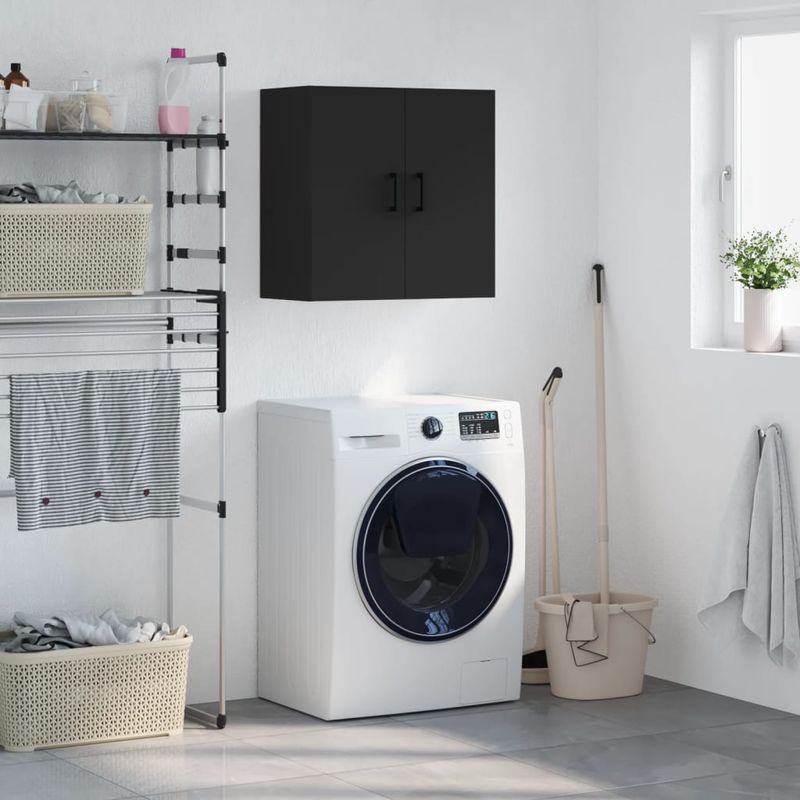 Casa si Gradina - Mobilier - Dulapuri si sifoniere - Dulapuri - Dulap de perete, negru, 60x31x60 cm, lemn compozit - Infinity.ro