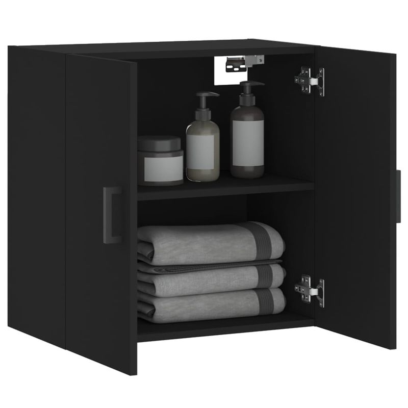 Casa si Gradina - Mobilier - Dulapuri si sifoniere - Dulapuri - Dulap de perete, negru, 60x31x60 cm, lemn compozit - Infinity.ro