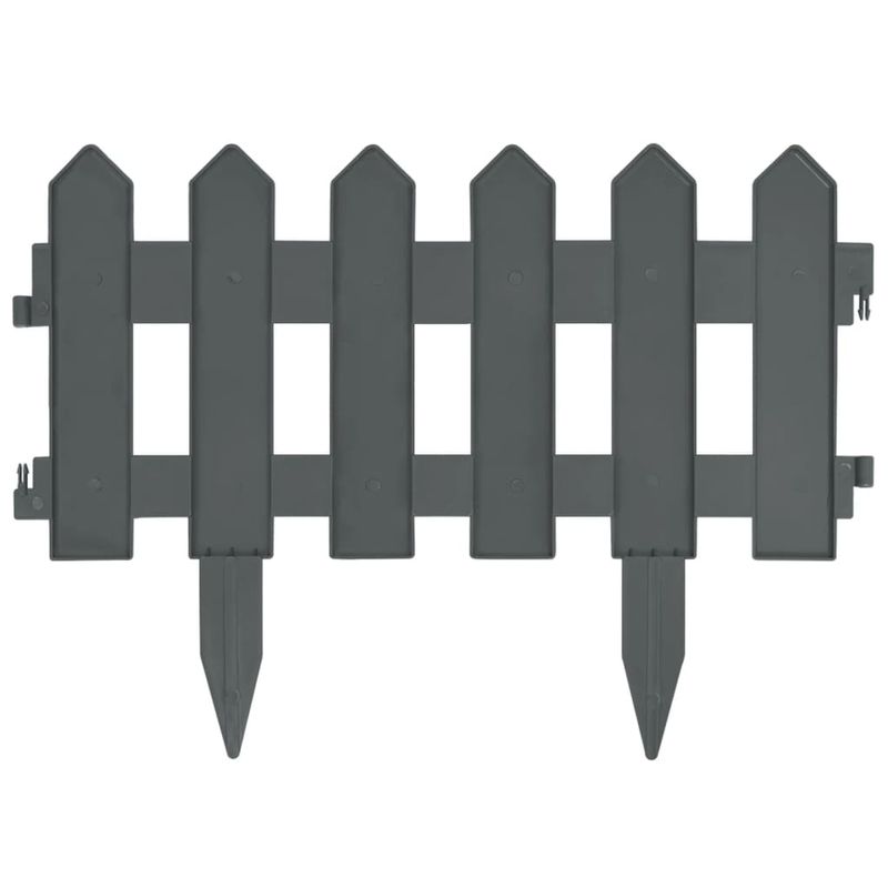 Casa si Gradina - Gradina si terasa - Garduri, panouri si accesorii - Borduri de gazon, 25 buc., antracit, 10 m, PP - Infinity.ro