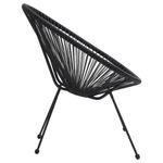 Casa si Gradina - Gradina si terasa - Mobilier exterior - Scaune si sezlonguri gradina - Scaune de gradina tip luna, 2 buc., negru, ratan - Infinity.ro