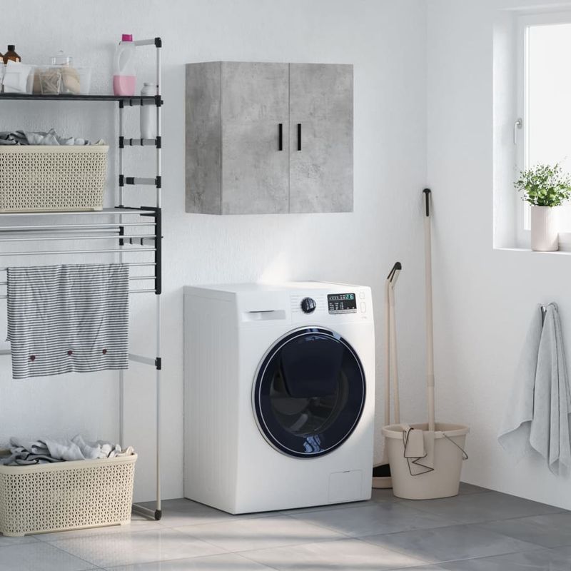 Casa si Gradina - Mobilier - Dulapuri si sifoniere - Dulapuri - Dulap de perete, gri beton, 60x31x60 cm, lemn compozit - Infinity.ro