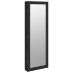 Casa si Gradina - Mobilier - Dulapuri si sifoniere - Dulapuri - Dulap de bijuterii cu oglinda de perete, negru, 37,5x10x106 cm - Infinity.ro