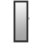 Casa si Gradina - Mobilier - Dulapuri si sifoniere - Dulapuri - Dulap de bijuterii cu oglinda de perete, negru, 37,5x10x106 cm - Infinity.ro