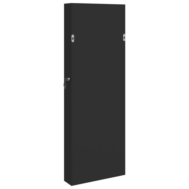 Casa si Gradina - Mobilier - Dulapuri si sifoniere - Dulapuri - Dulap de bijuterii cu oglinda de perete, negru, 37,5x10x106 cm - Infinity.ro