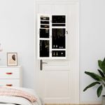 Casa si Gradina - Mobilier - Dulapuri si sifoniere - Dulapuri - Dulap de bijuterii cu oglinda montat pe perete alb 30x8,5x90 cm - Infinity.ro