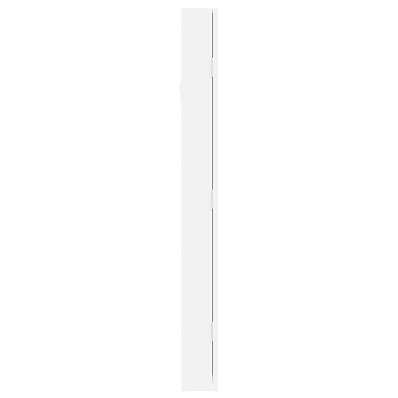 Casa si Gradina - Mobilier - Dulapuri si sifoniere - Dulapuri - Dulap de bijuterii cu oglinda montat pe perete alb 30x8,5x90 cm - Infinity.ro