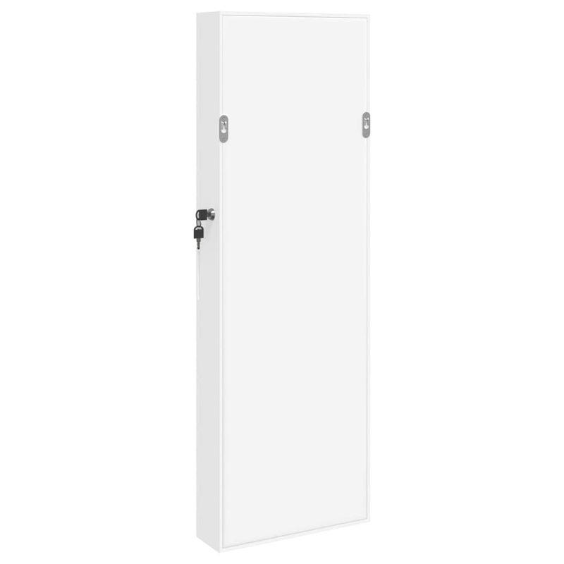 Casa si Gradina - Mobilier - Dulapuri si sifoniere - Dulapuri - Dulap de bijuterii cu oglinda montat pe perete alb 30x8,5x90 cm - Infinity.ro