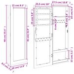 Casa si Gradina - Mobilier - Dulapuri si sifoniere - Dulapuri - Dulap de bijuterii cu oglinda montat pe perete alb 30x8,5x90 cm - Infinity.ro