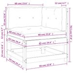 Casa si Gradina - Gradina si terasa - Mobilier exterior - Canapele si fotolii gradina - Canapea coltar cu perne, lemn masiv douglas - Infinity.ro